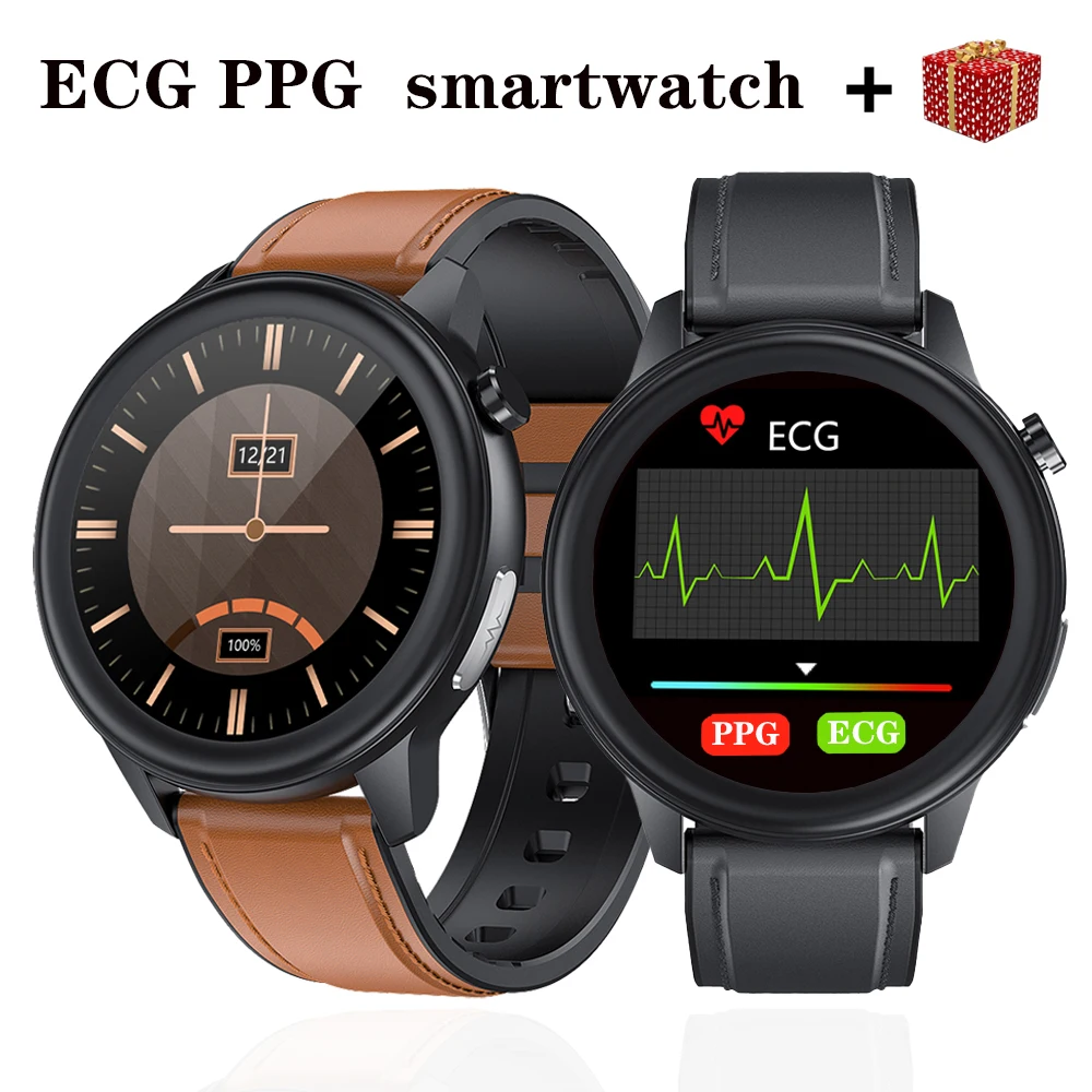 ECG PPG Smart Watch Men Android IOS Smartwatch Women Watches Heart Rate and Blood Pressure Monitor E80 Sports Fitness Tracker