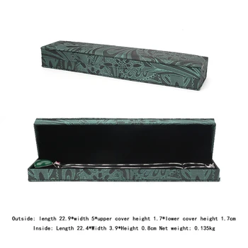 

Green Necklace Jewelry Storage Packaging Box Women Earring Pendent Ring Bracelet Showcase Jewellery Organizer For Lover Gifts