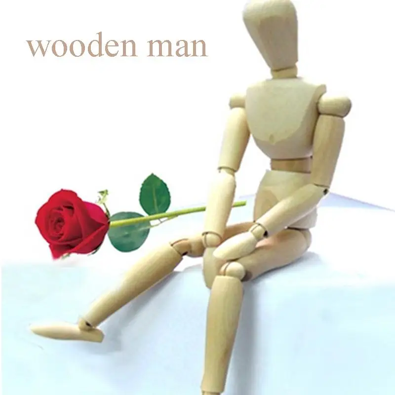 

Wooden Manikin Jointed Doll Personalized Wood Home Hotel Ornament Festival White Gift Decoration Prop Movable