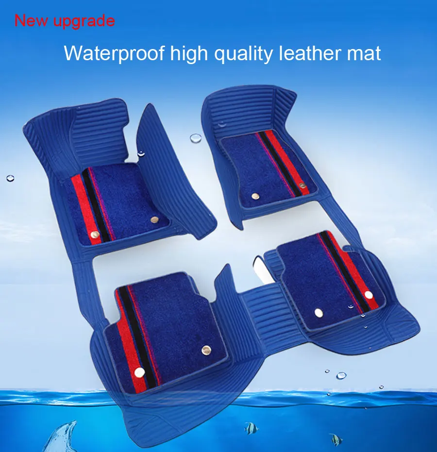 Waterproof leather car floor mats For Mercedes Benz A B180 C200 E260 CL CLA G GLK300 ML S350/400 class Non-slip carpet