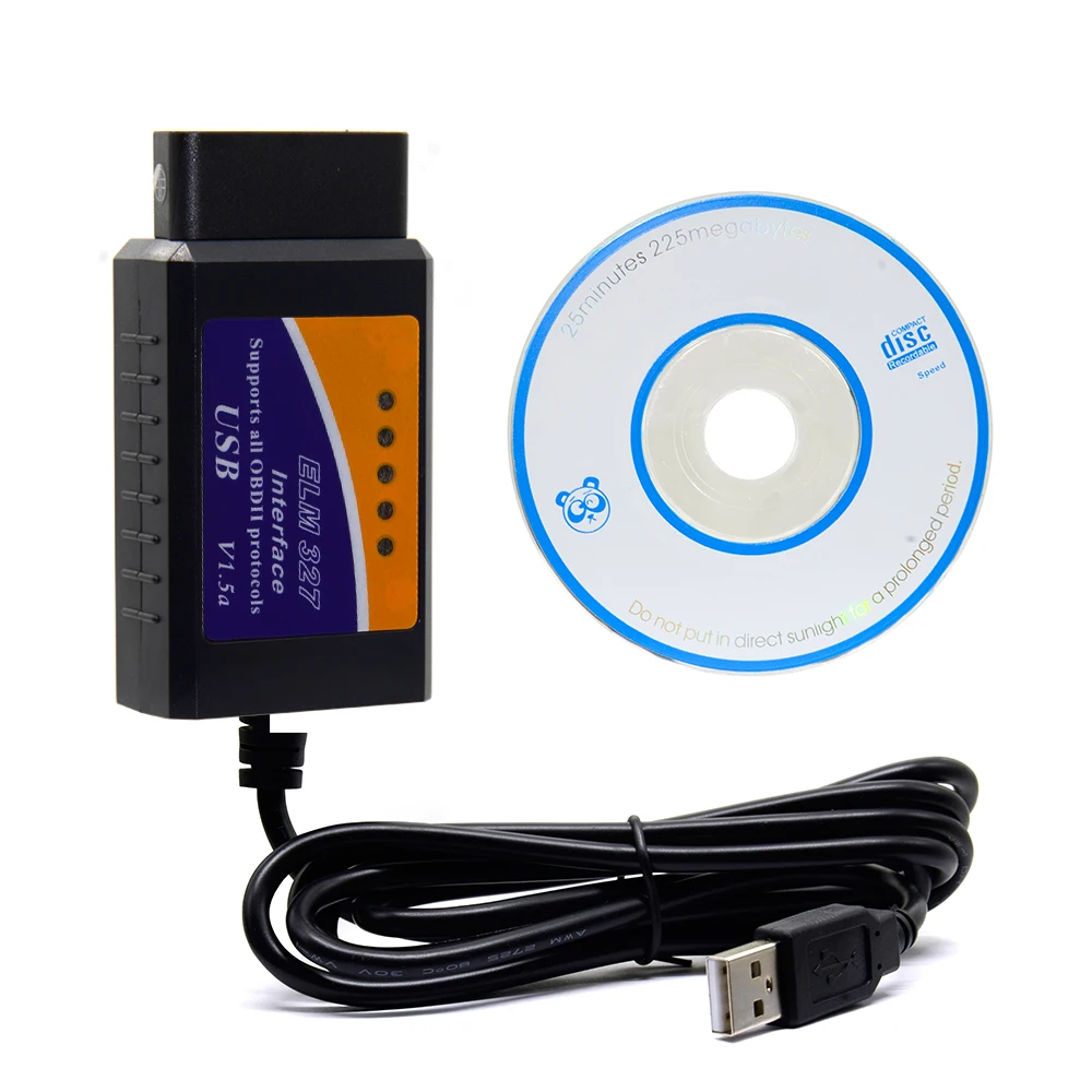 НОВЫЙ Elm 327 USB V 1 5 интерфейс для Ford elmконфигурации CH340 + 25K80 чип Автосканер Поддержка