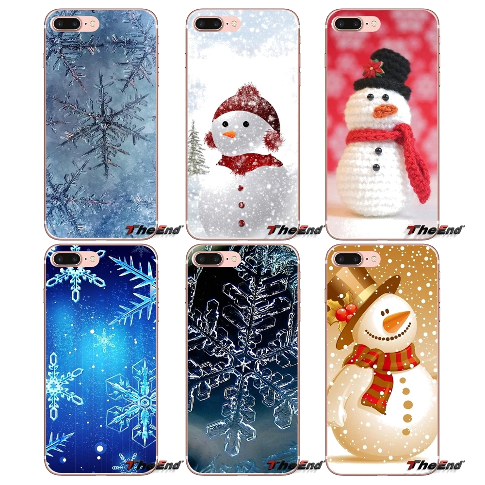 

For Huawei Honor 4C 5X 5C 6X Mate 7 8 9 Y3 Y5 Y6 II 2 Pro G7 G8 P7 P8 P9 Lite 2017 Winter snowman Snowflake Soft Phone Case