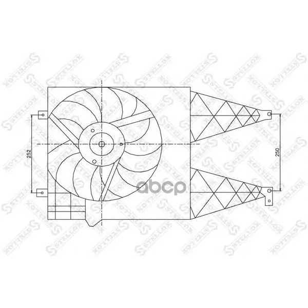 29-99011-Sx_вентилятор Охлаждения! Vw Polo/Bora/Lupo/Golf, Audi A3 00 Stellox 2999011sx Stellox арт. 2999011SX