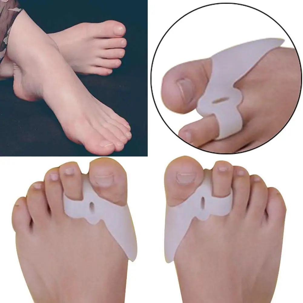 2Pcs Silicone Bunion Toes Corrector Orthotics Straightener Separator Ease Pain Relief Protect Your Bunion For Women