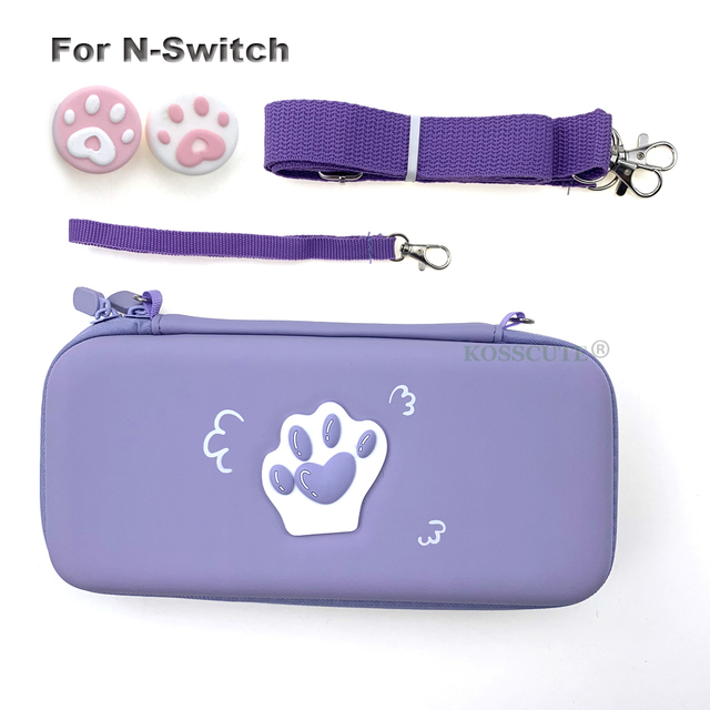 Paw Bag for Nintendos NS Lite Console Joycons Protect Game Bag For NS Switch Storage Bag Lanyad String Game Card Case
