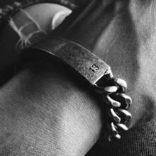 Mcllroy Уникальный Панк Рок мужской браслет цепочка браслет серебро Нержавеющая сталь 1314 звено цепи браслеты мужские ювелирные изделия Прямая поставка