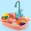 Kids Kitchen Toys Simulation Electric Dishwasher Pretend Play Mini Kitchen Food Educational Summer Toys Role Playing Girls Toys 1