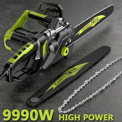 Scie à chaîne électrique 9990W, puissante, 220V AC, outils électriques de jardin, coupe bois domestique 