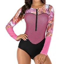 Женский купальник с длинным рукавом, цельный купальный костюм, женский купальный костюм для женщин Miao, пляжная одежда, одежда для серфинга