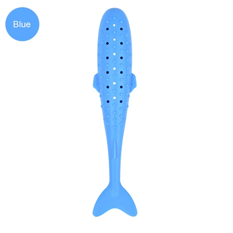 Interactive Cat Catnip Toys Fish Shape Toothbrush Refillable Catnip Simulation Fish Silicone Teeth Cleaning Chew Pet Cats Toy - Цвет: L