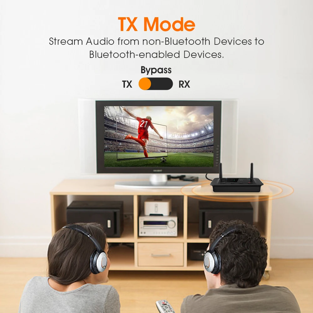 Receptor de Áudio Adaptador sem Fio Bluetooth para tv Fone de Ouvido Bluetooth Transmissor Aptx ll hd 3.5mm Aux 2in1 pc 1mii B03 5.0 - Image 4