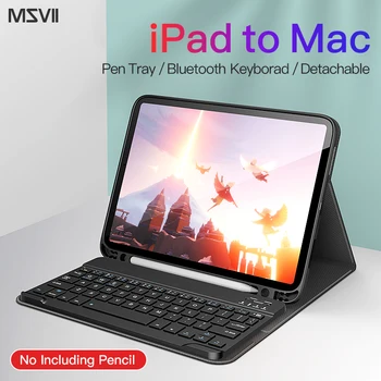 

Msvii For iPad Pro 9.7" Leather Case For iPad 2019 10.2" With Pencil Cover For iPad air 3 10.5" Smart Case For iPad Pro