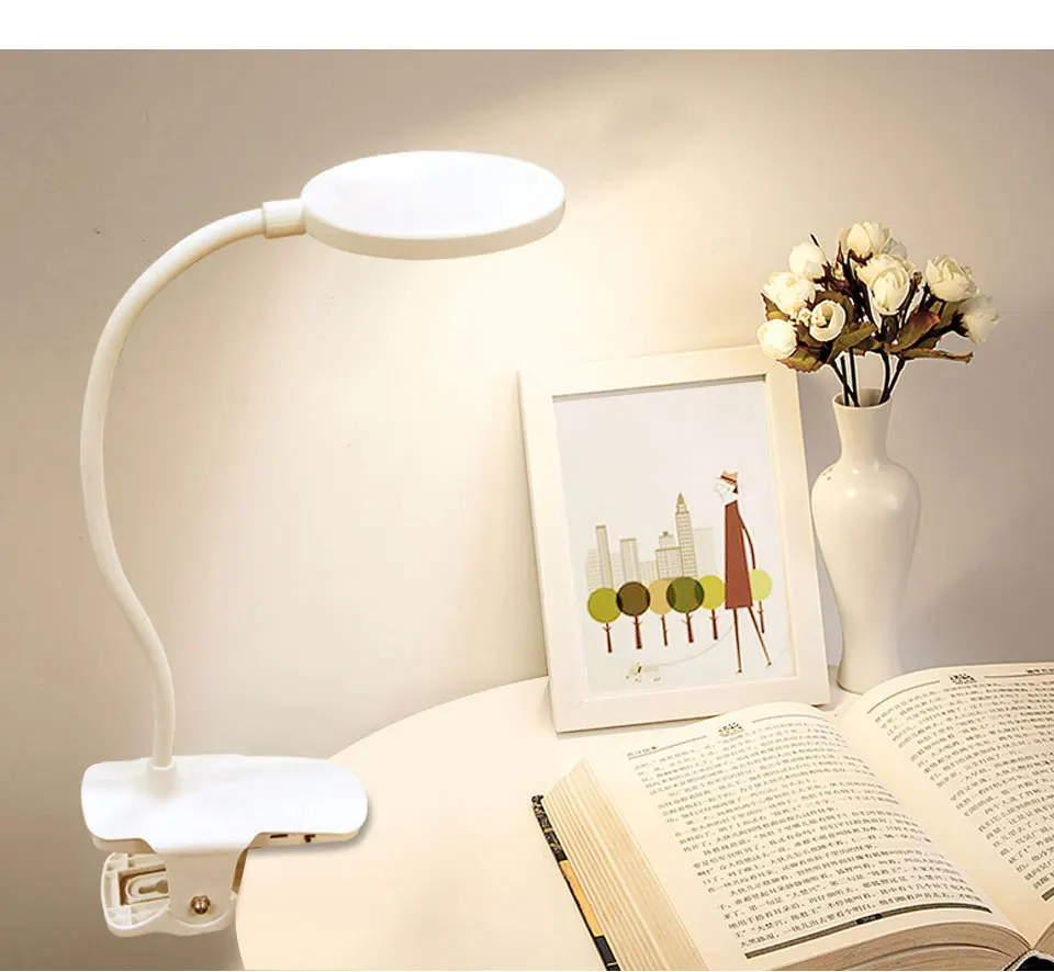 Винтажный светильник с регулируемой яркостью, настольная лампа, гибкие офисные настольные светильники Tafellamp, портативный светильник для чтения с клипсой, настольная лампа кварто, 3 режима, лампа для учебы