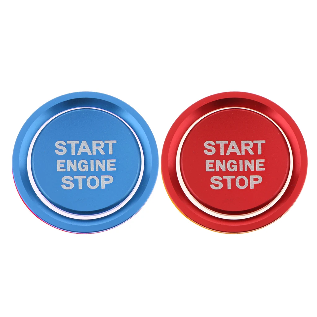2 Pack Aluminum Alloy Engine Start Stop Push Button Cover Trim Perfect Match For Audi A6 A7 Easy To Installtion