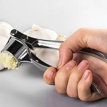 

Kitchen Stainless Steel Garlic Press Crusher Home Cooking Vegetables Ginger Squeezer Masher Handheld Ginger Garlic Mincer Tools