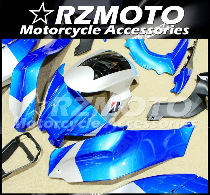 4 подарки ABS Обтекатели комплект подходит для kawasaki Ninja ZX-10R 2011 2012 2013 10R, возрастом 11, 12, 13, 14, 15, набор для тела, серебристый, голубой