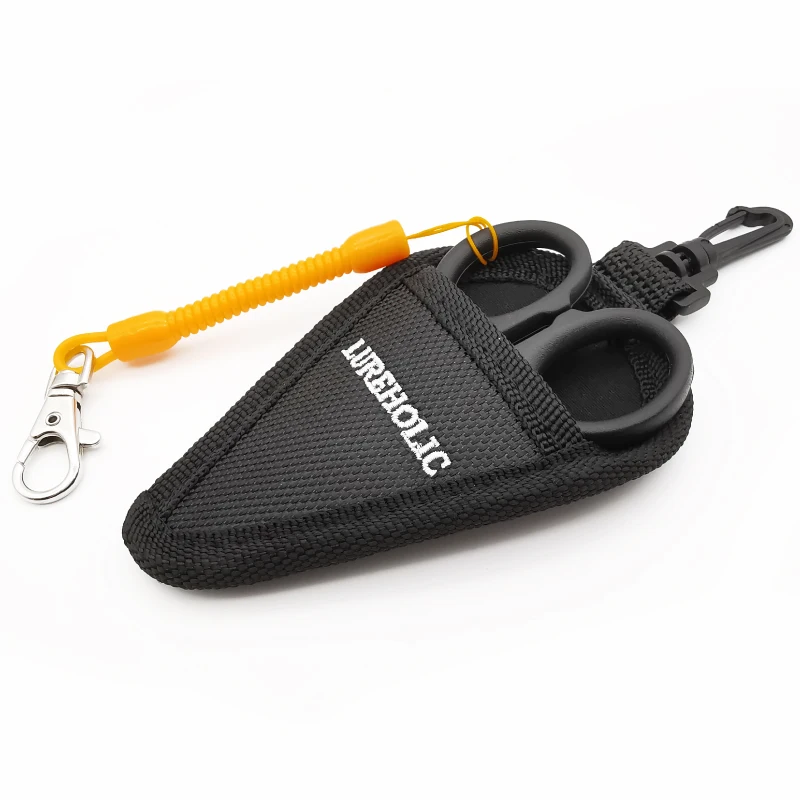 Fishing Scissors Stainless Steel Serrated Portable Cut For Fishing PE Braid Line With Lanyard and Bag