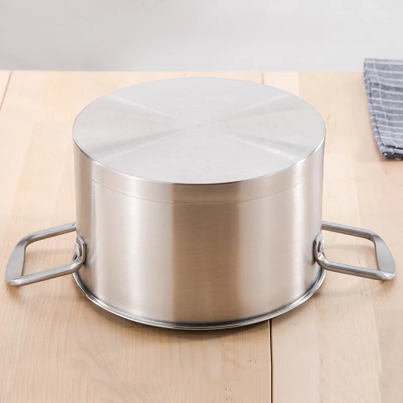 

Zhi fa New Style Stainless Steel Soup Pot Double Bottom Stew Pot Household Cooker Stew Pot Universal