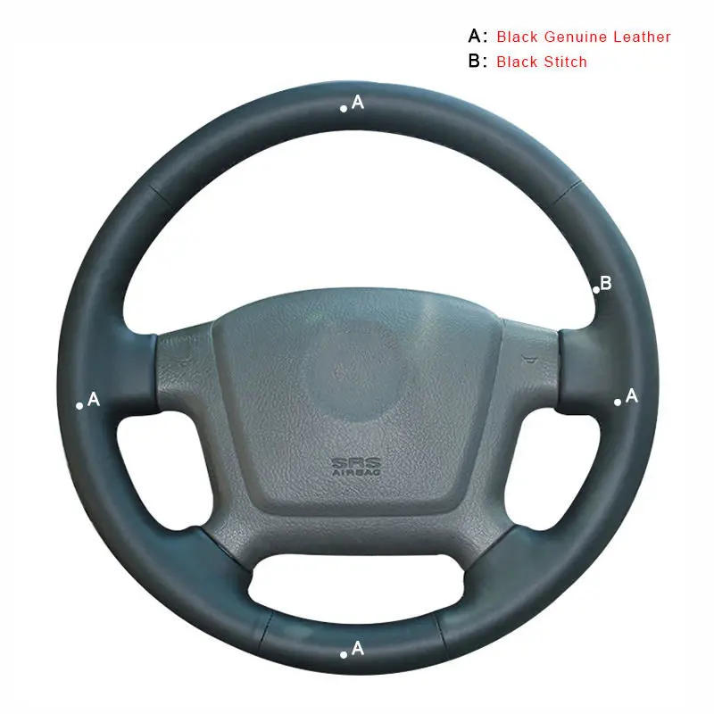 Genuine Leather Автомобильная Оплетка на руле Крышка для Kia Cerato 2005-2012 старый Kia Ceed авто оплетка рулевое колесо покрытие для интерьера - Название цвета: Genuine Leather