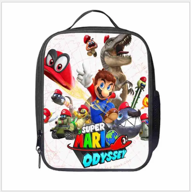 as pictures Mario Bros Sonic сумка-холодильник для ланча, мультяшная переносная сумка для девочек, Термосумка для еды, сумки для пикника, для школы, для детей, для мальчиков, Ланч-бокс, сумка - Цвет: as pictures