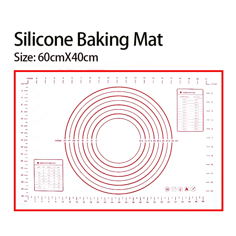 红色60×40铂金硅胶垫