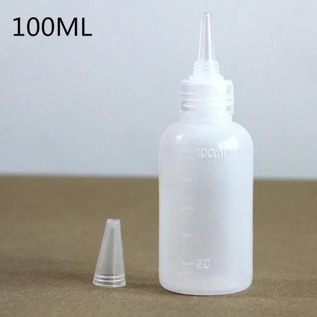 100ML 1 шт. пустая выдавливаемая бутылка для приправ с закручивающейся крышкой для оливкового масла, салата, крема, меда, экологически чистый пластиковый контейнер - Цвет: 100ML