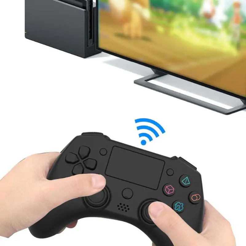 

Wireless Bluetooth Gamepad Dual Shock Vibration Game Controller Dual-Point Capacitive Induction Touch Board for PS4 PRO SLIM