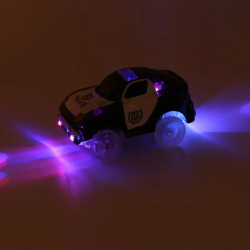 Светодиодный игрушечный автомобиль DIY с мигающими огнями трек светящийся в темноте гоночный автомобиль для детей