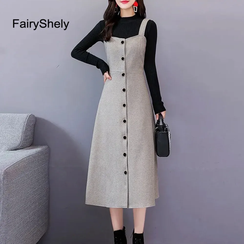 FariyShely Vest Sweater Dress Suit Women 2020