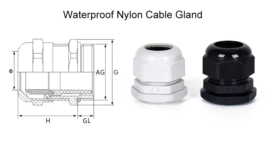 Cable Entry Gland M72 M75 M80 M88 M100 Nylon Plastic Wire Glanding Ip68