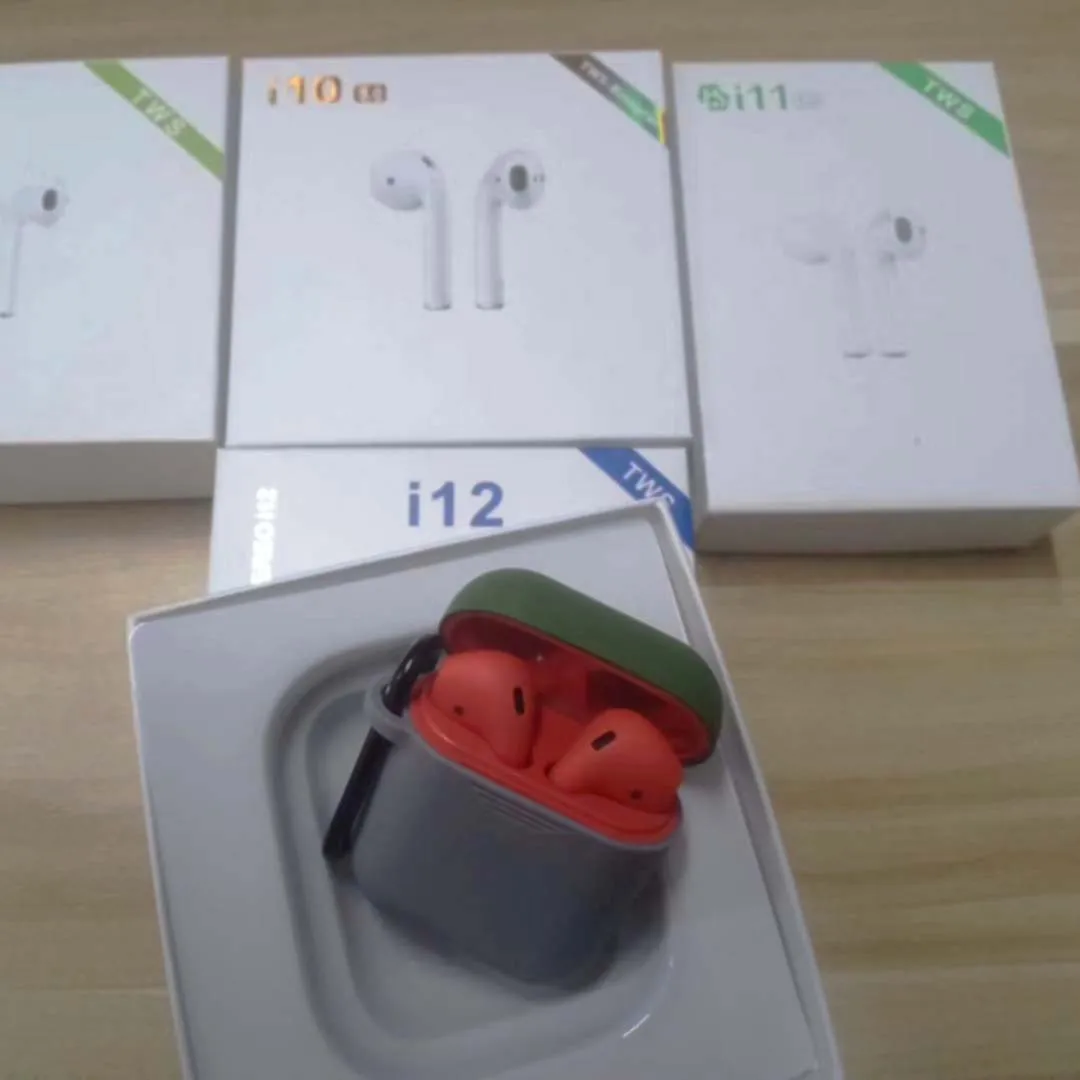 Для TWS i12 Airpods Bluetooth беспроводная гарнитура модный силиконовый чехол коробка для наушников чехол Корпус