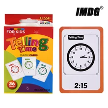 Cartão de aprendizagem do número do tempo do relógio dos brinquedos educativos da primeira infância