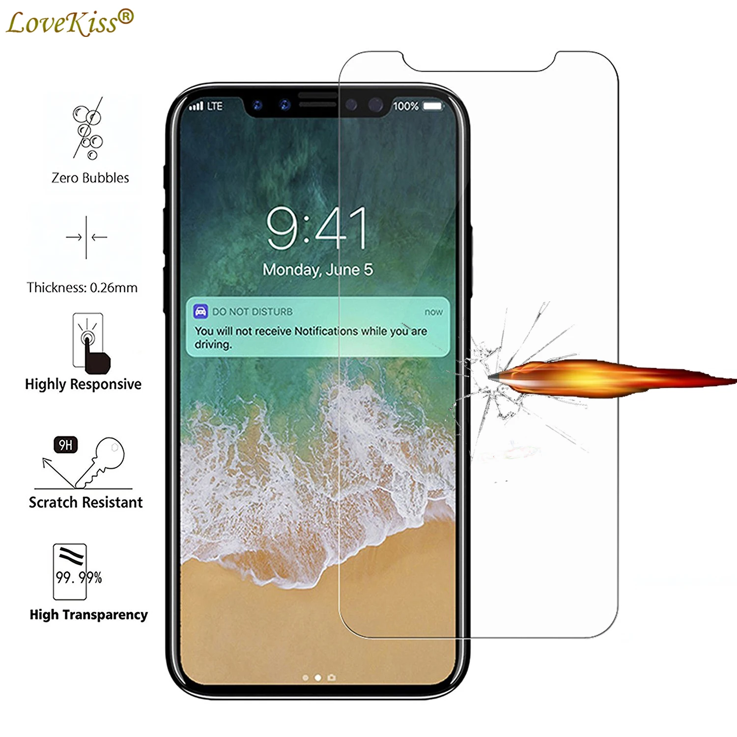 Защитная пленка для экрана 9H из закаленного стекла iPhone XR XS 11 Pro Max X 6 6S 8 Plus 5 5S SE 6sPlus 7