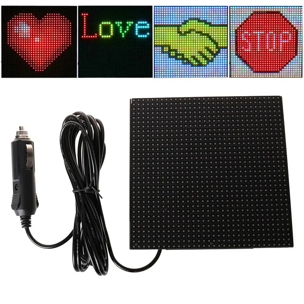  Full color wireless bluetooth App control car LED Display Screen Scrolling LED SignDriving instruct - 4000162010877