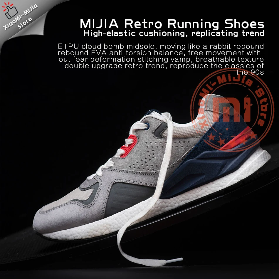 Xiaomi Mijia восстановление древних способов Беговая спортивная обувь для мужчин черный белый серый