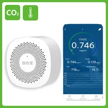 Digital medidor de co2 detector de gás sensor co2 monitor de qualidade do ar formaldeído tvoc medidor de dióxido carbono envenenamento analisador ar
