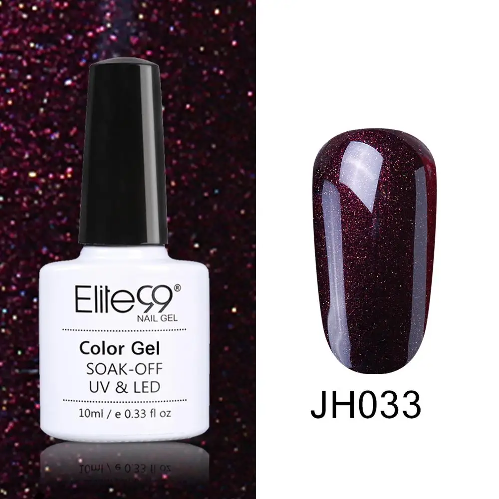 JH033 Elite99 винно-красный гель лак для ногтей гель лак Полупостоянный замочить от дизайна ногтей Маникюр УФ гелевое покрытие для ногтей лак - Цвет: JH033