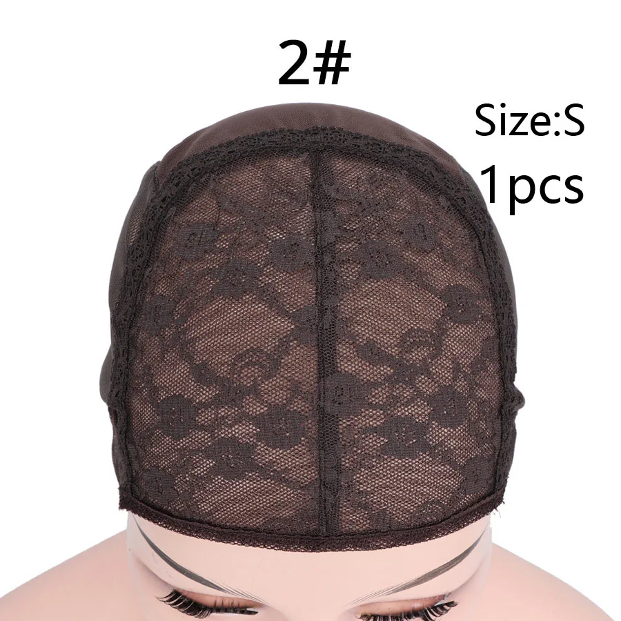 NO.2-S 1Pcs Plussign, парик, шапка для волос, сетчатый парик, материалы для изготовления, настраиваемая Крышка для парика, черный, коричневый, блондин, двойная Кружевная Сетка, крышка Xl/L/M/S, 4 размера - Цвет: NO.2-S 1Pcs