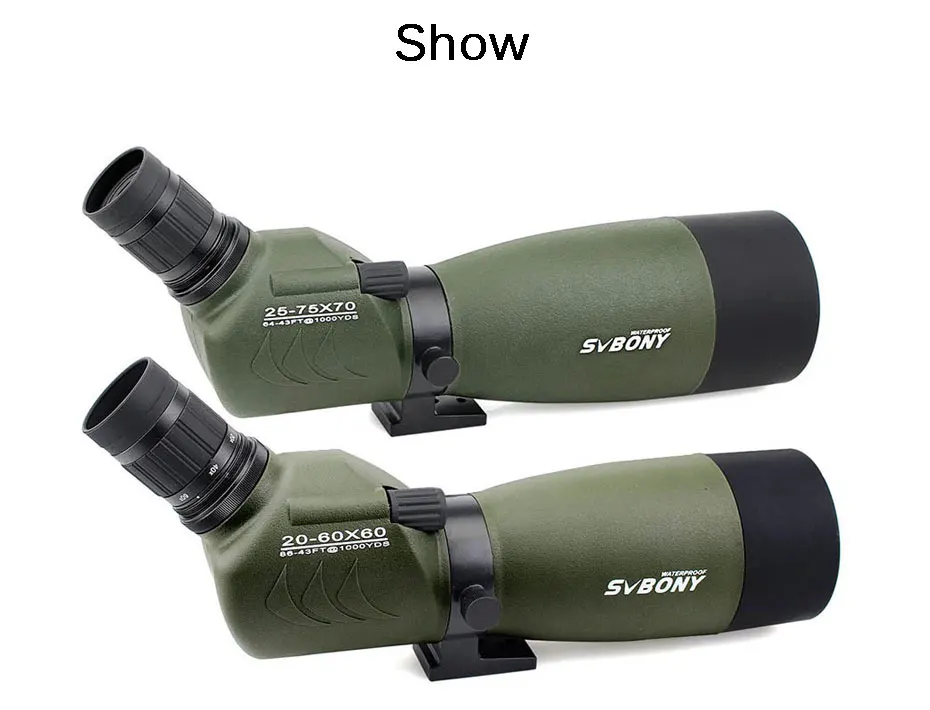 SVBONY Зрительная труба SV14 BAK4 Zoom 25-75x70mm 45De Зрительная труба Birdwatch телескоп+ телефонный адаптер+ 2 штатива F9310