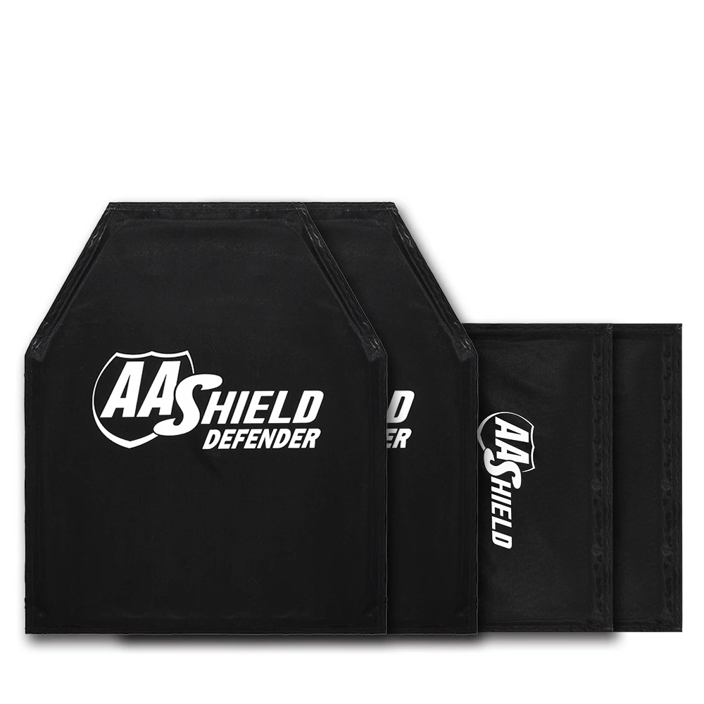 AA Shield Defender Bulletproof Soft Armor Inserts Plate Aramid Core Self Defense Supply NIJ Lvl IIIA & HG2 10X12-T2 6X8 Kit |