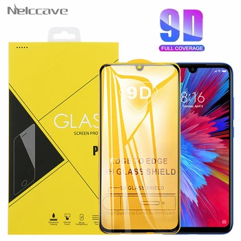 

100Pcs Full Coverage Tempered Glass For Xiaomi Redmi Note 9S 9 Pro Max 8 8T 7 6 5 5A Screen Protector Protective Film Yellow Box