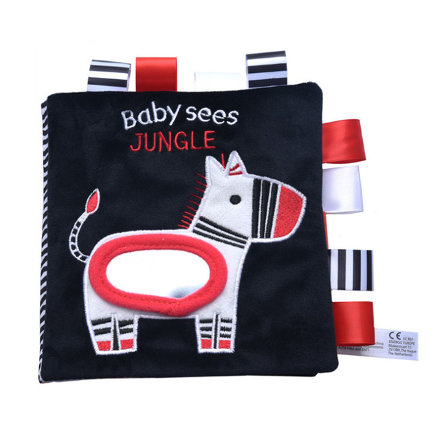 Black And White Label Cloth Book Newborn Infant Early Education Books Cloth Quiet Books