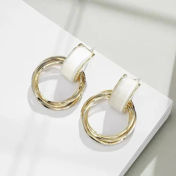 

New Style Multi-turn Cat's Eye Stone 925 Silver Earrings Women's Ear Stud