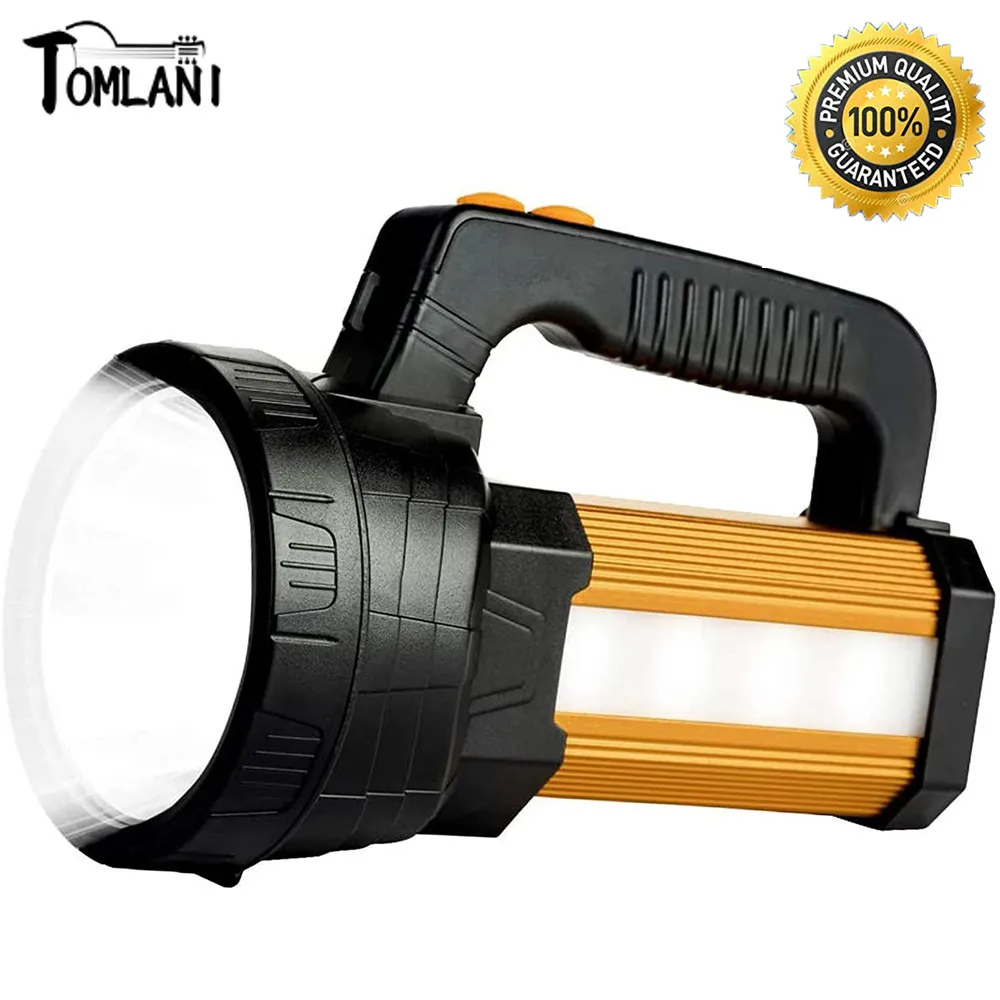 

160W Powerful Rechargeable Searchlight Super Bright 800m Long-range LED L2 Flashlight 9000Mah Long Standby Torch Household light