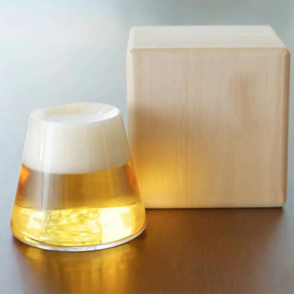 Creative Fuji Mountain Juice Transparent Borosilicate Glass Beer Cup Drink Coffee Cup Creative Wine Glass