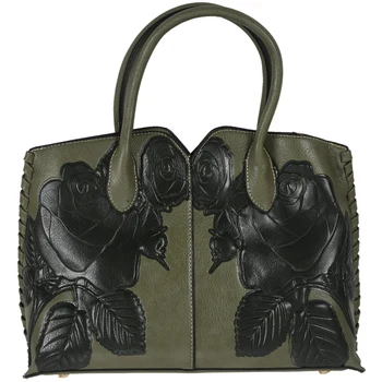 

JHD-Ladies Genuine Leather Bag For Women Luxury Handbag Female Embossed Messenger Bag Brand Totes