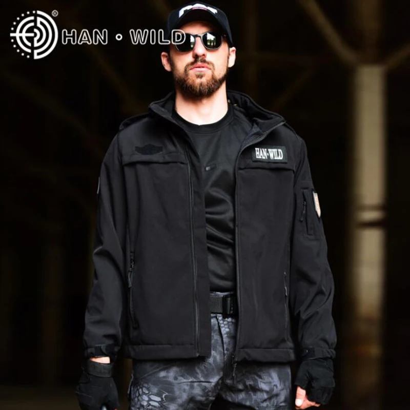 Тактическая куртка Sharkskin Softshell мужская пальто водонепроницаемая с капюшоном