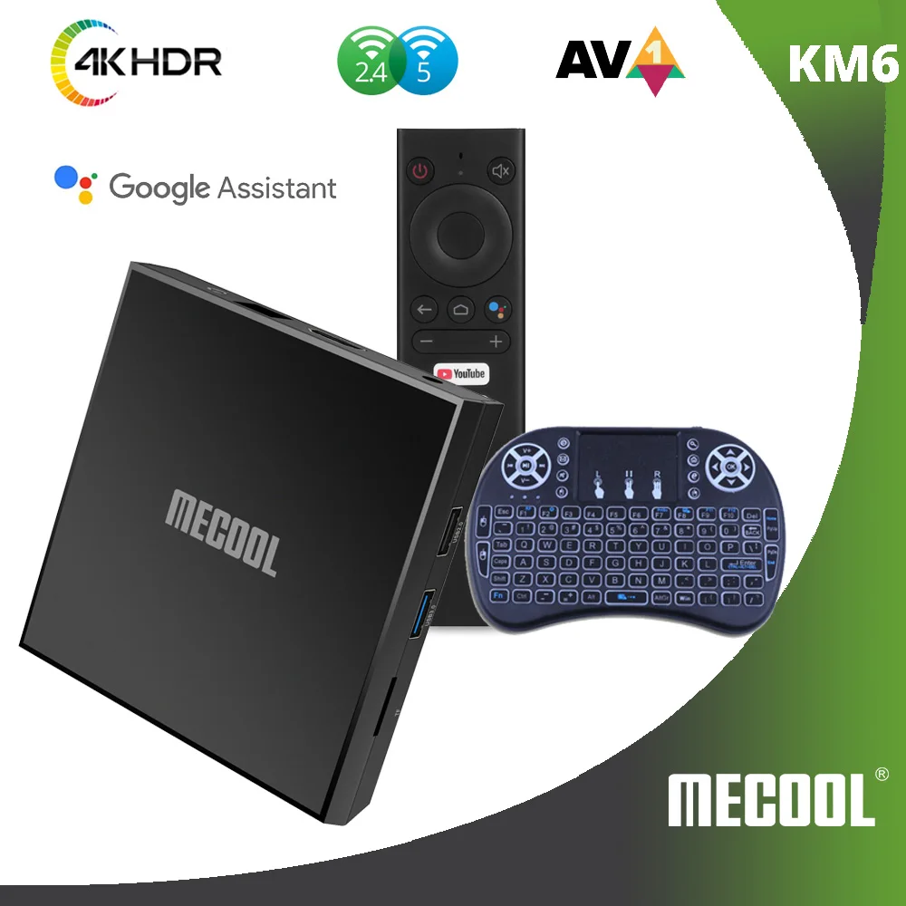 ТВ-приставка Mecool KM6 Android 10 Amlogic S905X4 2 Гб 16 Wifi6 BT5.0 Google сертифицированная поддержка AV1