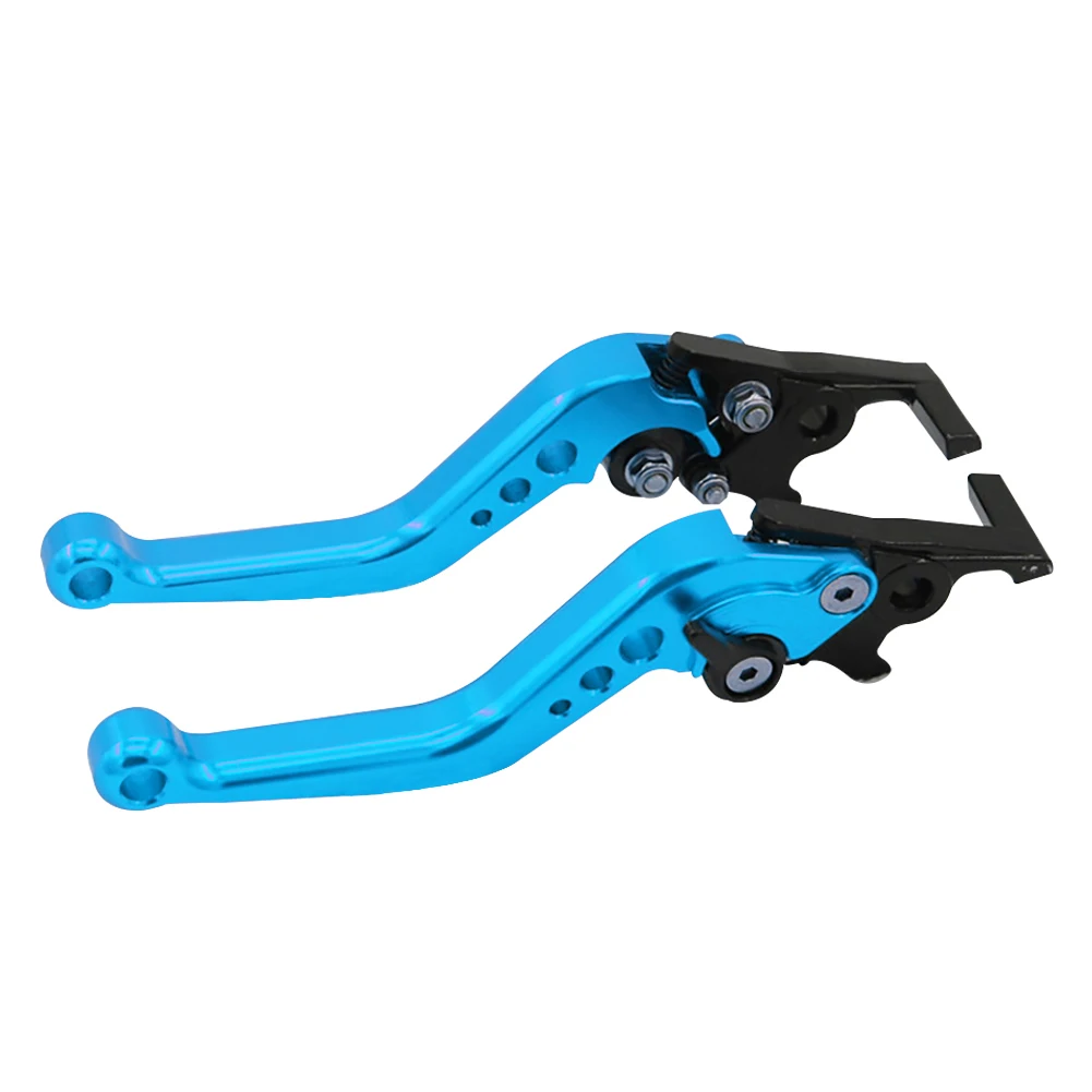 1 пара Мотоцикл CNC металлический Регулируемый ручной рычаг тормоза Ручка - Цвет: Синий