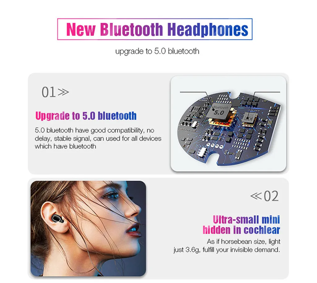 Bluetooth наушники TWS 5,0 в водонепроницаемые HD стерео беспроводные наушники с шумоподавлением игровая гарнитура светодиодный дисплей питания для телефона